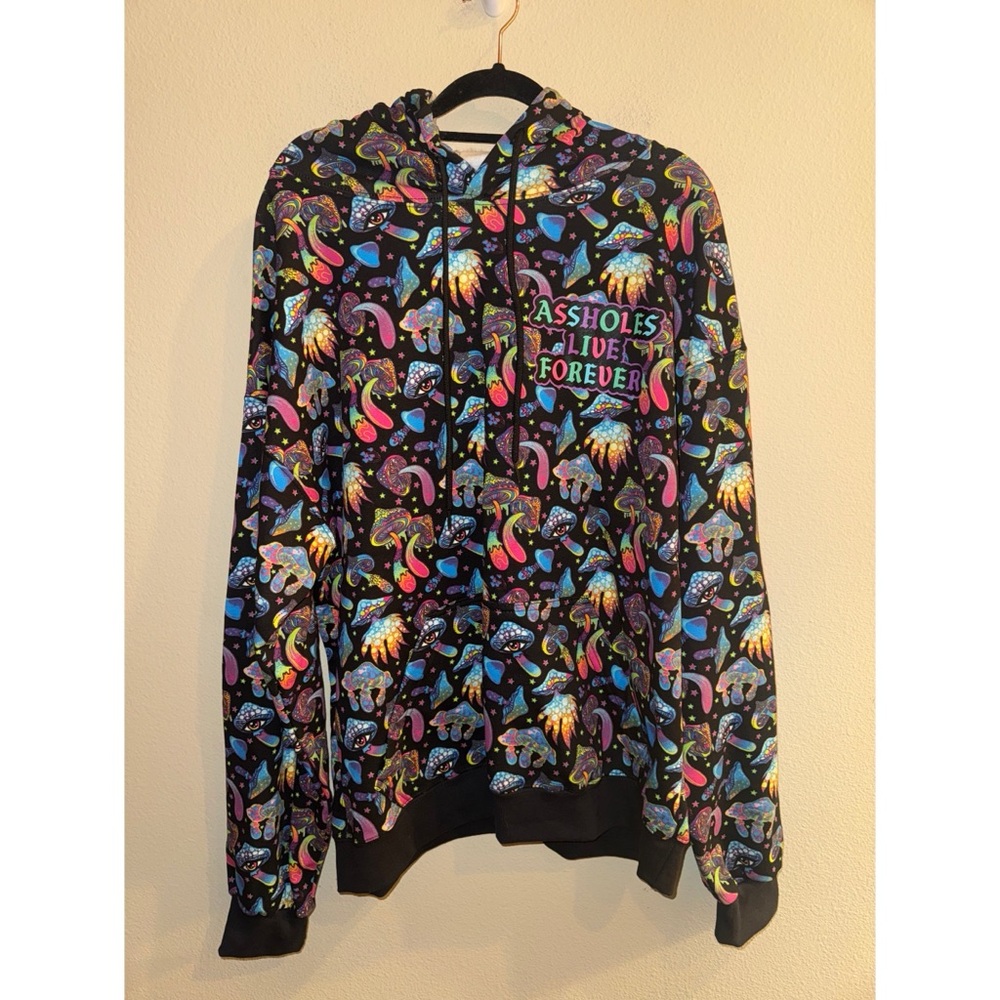ALF Trippy‎ Mushroom Hoodie Size Large